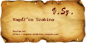 Vagács Szabina névjegykártya
