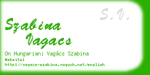 szabina vagacs business card